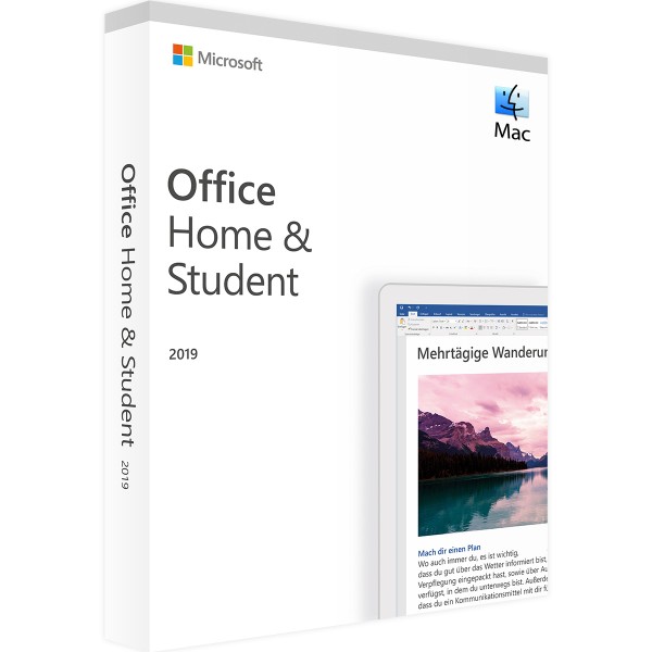 Microsoft Office 2019 Home and Student | für Mac | Accountgebunden